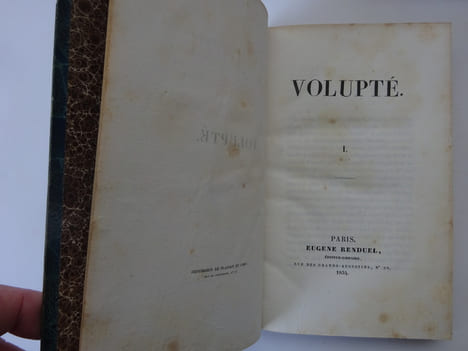 [SAINTE-BEUVE (Charles-Augustin)]. Volupté. Renduel (1834).. SAINTE-BEUVE (Charles-Augustin)