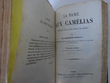 DUMAS fils (Alexandre). La Dame aux camélias. Troisième édition. 1852 Ex libris. DUMAS fils (Alexandre)