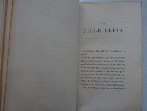 GONCOURT (Edmond de). La Fille Elisa. Charpentier (1877). E.O. 1/75 sur Hollande. GONCOURT (Edmond de)