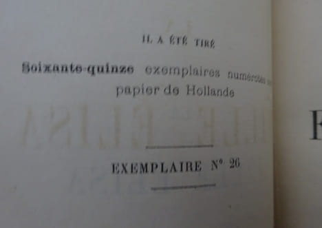 GONCOURT (Edmond de). La Fille Elisa. Charpentier (1877). E.O. 1/75 sur Hollande. GONCOURT (Edmond de)