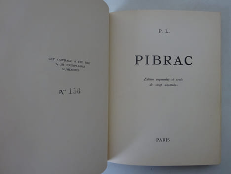 [LOUYS (Pierre)]. Pibrac [Pybrac]. 20 illustrations de Marcel Stobbaerts. LOUYS (Pierre)