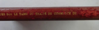 [SCHOMBERG]. Remarques ... sur le tarif du trait&eacute; de commerce. Buisson 1788. SCHOMBERG