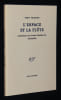 L'Espace et la fl&ucirc;te. Variations sur douze dessins de Picasso. Tardieu Jean
