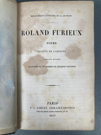 Roland furieux. Paris, Lehuby, 1847