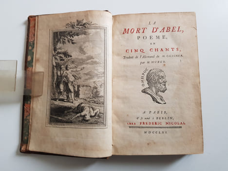 La Mort d'Abel, poème, en cinq chants. Salomon Gessner ; traduit de l'allemand par M. Huber