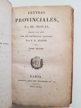 Lettres provinciales - Tome second. Pascal Blaise