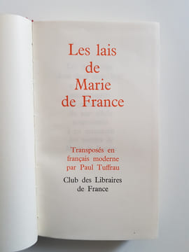 Les lais de Marie de France. France Marie de