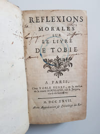 Réflexions morales sur le livre de Tobie