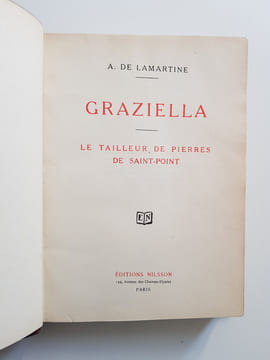 Graziella - Le tailleur de pierres de Saint-Point. Lamartine Alphonse de