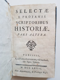 Selectæ e profanis scriptoribus historiæ. Pars altera