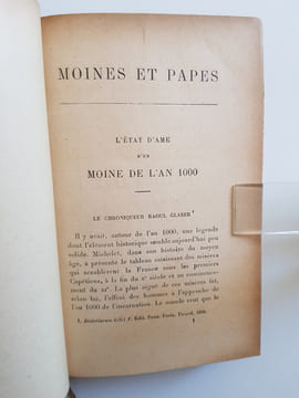 Moines et papes. Essais de psychologie historique. Gebhart Émile