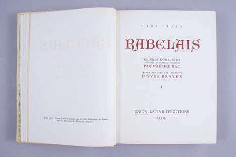 Oeuvres complètes adaptées au français moderne par Maurice Rat. RABELAIS, François