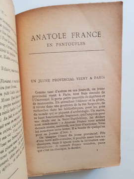 Anatole France en pantoufles. Brousson Jean'Jacques