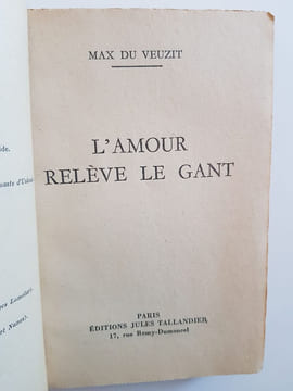 L'Amour relève le gant. Du Veuzit Max