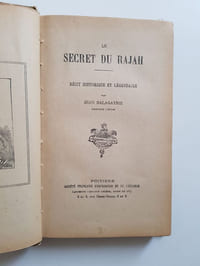 Le Secret du Rajah. Récit historique et légendaire