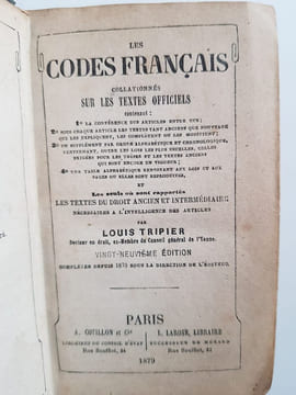 Les Codes français. Tripier Louis