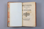 Oeuvres divers. Gen&egrave;ve, 1762. Desmahis