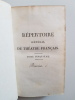 R&eacute;pertoire g&eacute;n&eacute;ral du Th&eacute;&acirc;tre fran&ccedil;ais. Tomes 5 et 6 en un seul volume - Premier Ordre. Racine, 1 et 2. Racine Jean