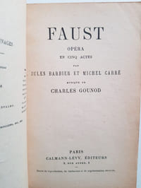 Faust - Opéra en cinq actes