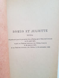 Roméo et Juliette - Opéra en cinq actes