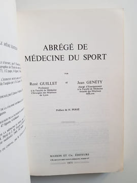 Abrégé de médecine du sport. Guillet René et Genéty Jean