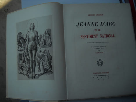 JEANNE D'ARC et le sentiment national. GEORGES GROSJEAN