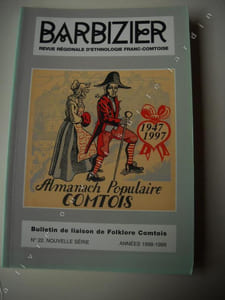 cinquante ans de Barbizier par françois LASSUS et pierre BOURGIN.table ds publications de 1947 à 1997.index de la table.1889, Nancray au coeur de la guéguerre entre le comice de Roulans et celui de Bouclans par joseph PINARD.le clergé contre l'ivrognerie dans les montagnes catholiques du Doubs au milieu du XIXe siècle par vincent PETIT.la boulangerie de Voray sur lOgnon par françois LASSUS.Coyotos le Séquane , bande dessinée .recensement par pierre BOURQUIN.1918-1998 . en marge d'un anniversaire par pierre BOURGIN.
