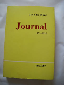 JOURNAL( 1934 - 1936 ). JEAN DE PANGE