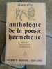 ANTHOLOGIE DE LA POESIE HERMETIQUE. claude d'YGE