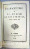 Etat général de la marine et des colonies pour l'année 1826.. [ANNUAIRE DE LA MARINE].