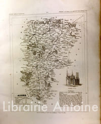 Petit atlas national des départements de la France et de ses colonies. 100 cartes ornées de vues des monuments les plus remarquables dressées par V. Monin gravées sur acier par Alès.