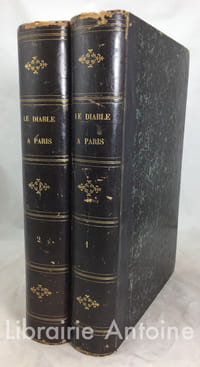 Le Diable à Paris - Paris et les Parisiens - Moeurs et coutumes, caractères et portraits des habitants de Paris, tableau complet de leur vie privée, publique, politique, artistique, littéraire, industrielle, etc., etc.Texte par MM. George Sand, P.-J. Stahl, Léon Gozlan, P. Pascal, Frédéric Soulié, Ch. Nodier, E. Briffault, S. Lavalette, de Balzac, T. Delord, Alp. Karr, Méry, A. Juncetis, G. de Nerval, Arsène Houssaye, Alb. Aubert, Th. Gautier, Oct. Feuillet, Alfr. de Musset, Fr. Bérat.Précédé d'une histoire de Paris par Th. LavalléeIllustrations : les Gens de Paris, série de gravures avec légendes, par Gavarni. Paris comique, vignettes par Bertall, vues, monuments, édifices particuliers, lieux célèbres et principaux aspects de Paris, par Champin, Bertrand, d'Aubigny, Français.