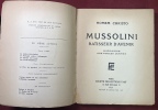 Mussolini batisseur d'avenir. Harangue aux foules latines. par Homem Christo.. [FASCISME] Francisco Manuel Homem Cristo Filho