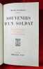  Souvenirs d'un soldat. Traduit de l'allemand par Fran&ccedil;ois Courtet avec la collaboration de Andr&eacute; Leclerc-Kohler. Avec 37 cartes dans le texte et un ...