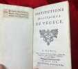 Institutions militaires de Vegece. [Traduction de Bourdon de Sigrais].. VEGECE (Publius Flavius Vegetius Renatus).