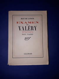 Examen de Valéry. Précédé d'une lettre et d'un texte inédit de Paul Valéry.