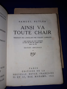 Butler Samuel et Valéry Larbaud
Ainsi va toute chair.