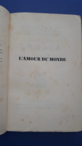 L'Amour du monde 


