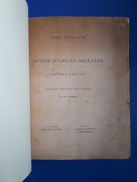 Quinze jours en Hollande - Lettres à un ami.