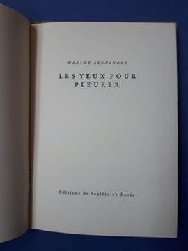 Les Yeux pour pleurer
. Alexandre Maxime