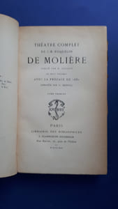 Théâtre complet de J. B. Poquelin de Molière