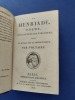 La Henriade poëme. Voltaire
