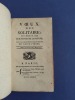Vœux d'un solitaire, pour servir de suite aux études de la nature. Jacques Bernardin Henri de Saint Pierre
