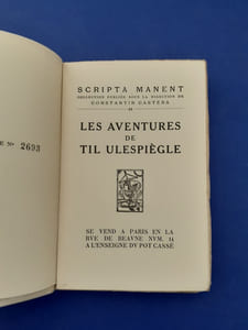 Les Aventures de Tyl Ulespiegel
Traduit de l'Allemand par Pierre Jannet, et illustré par A.F Cosyns.