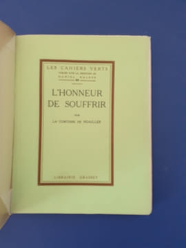 L'Honneur de souffrir
. Noailles, Anna-Elisabeth, Comtesse de

