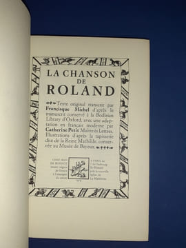 La Chanson de Roland
D'après le manuscrit. Adaptation en Français Catherine Petit
Illustrations d après la tapisserie de la Reine Mathilde
. ...