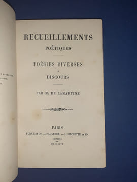 Recueillements poétiques: poésies diverses et discours
. Alphonse de Lamartine