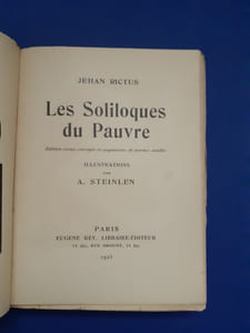 Les Soliloques du pauvre.
Edition revue, corrigée et augmentée de poèmes inédits.
