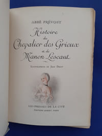Histoire du chevalier des Grieux et de Manon Lescaut
Illustrations de Jean Droit