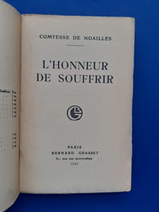 L'Honneur de souffrir